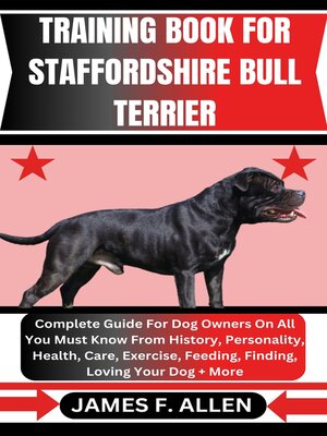 cover image of TRAINING BOOK FOR STAFFORDSHIRE BULL TERRIER